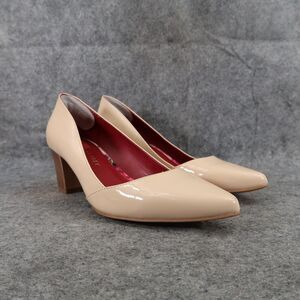Shoes of Prey Women 37 Pumps Fashion Patent Leather Chunky Heel Formal Rose Gold